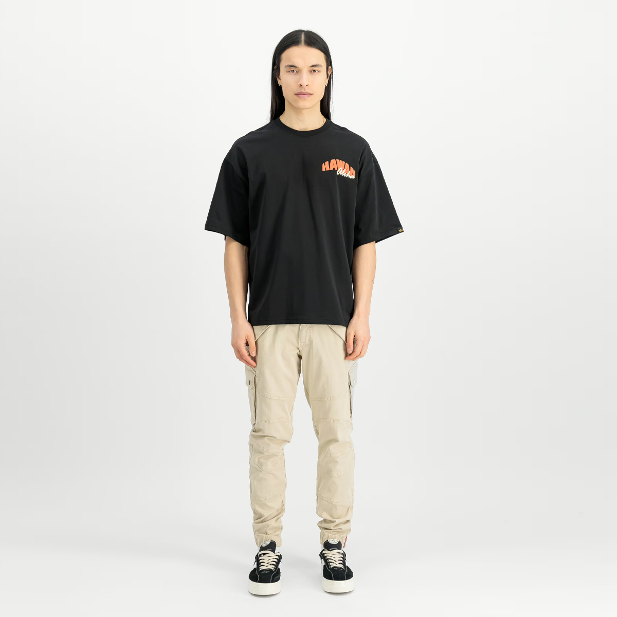 Alpha Industries T-Shirt Hawaii Aloha Back Print Black - 2