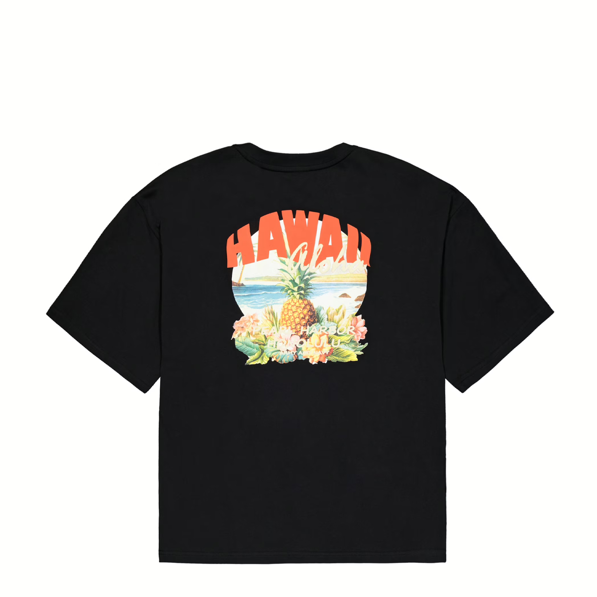 Alpha Industries T-Shirt Hawaii Aloha Back Print Black - 7