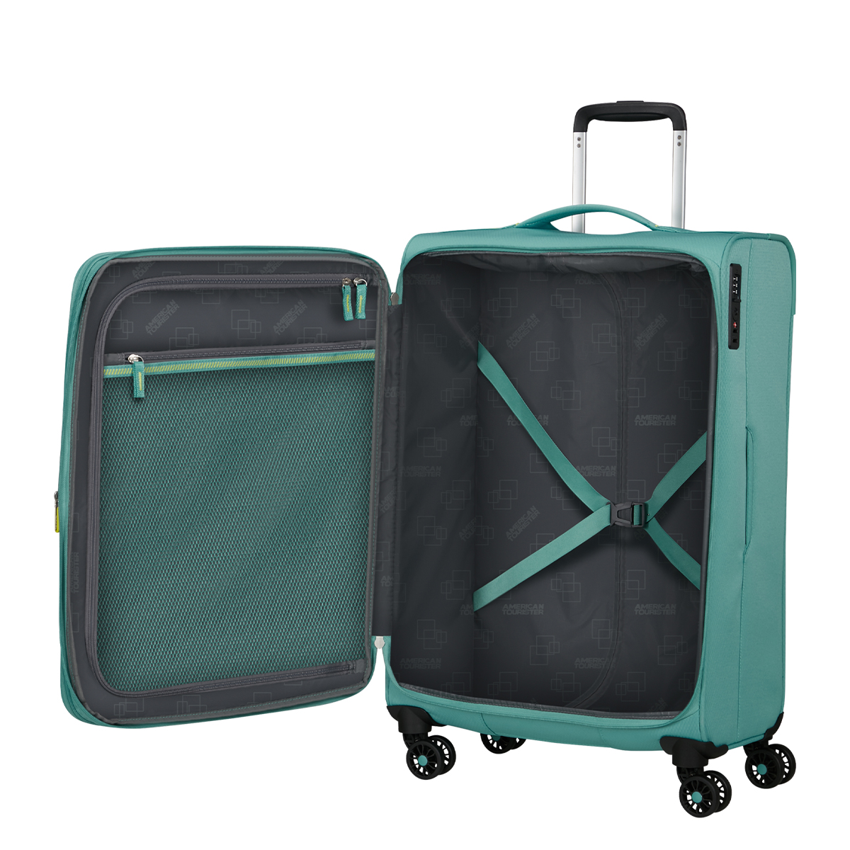 American Tourister Trolley Medio Aerospin Spinner Exp. 69 cm Dusty Turquoise - 3 American Tourister Trolley Medio Aerospin Spinner Exp. 69 cm Dusty Turquoise - 3