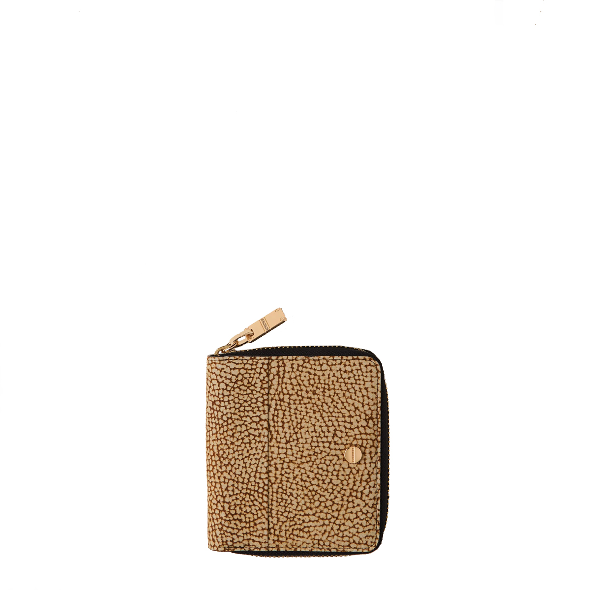 Borbonese Portafoglio Medium Zip Around OP Naturale Nero - 1