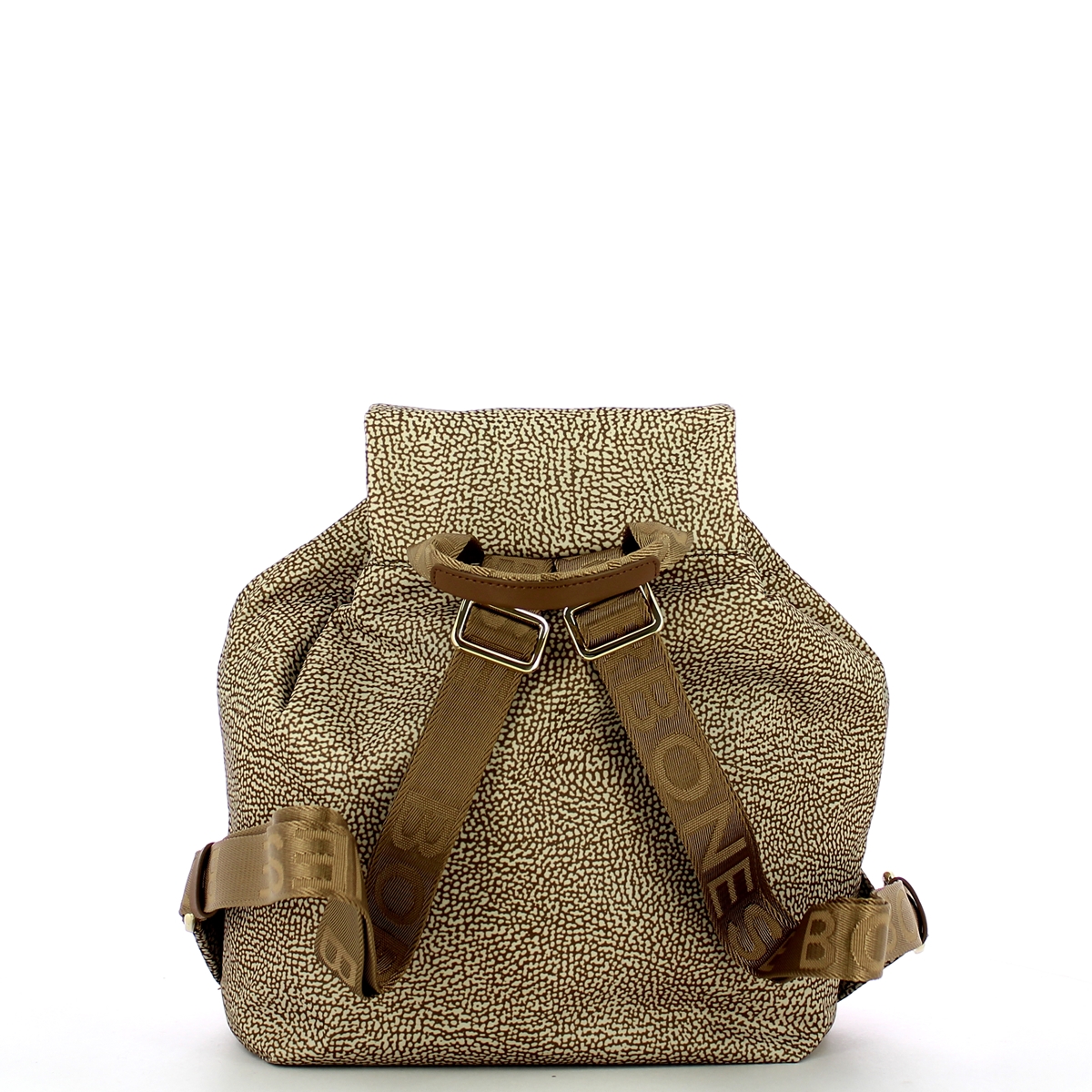 Borbonese Zaino Medium in Nylon Riciclato Beige Marrone - 3