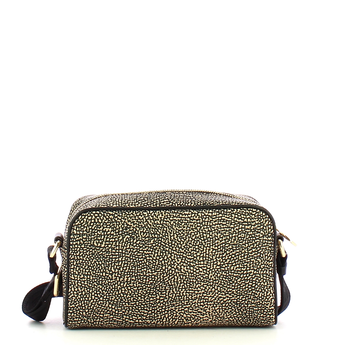 Borbonese Tracollina Small in Nylon Riciclato OP Naturale Nero - 3