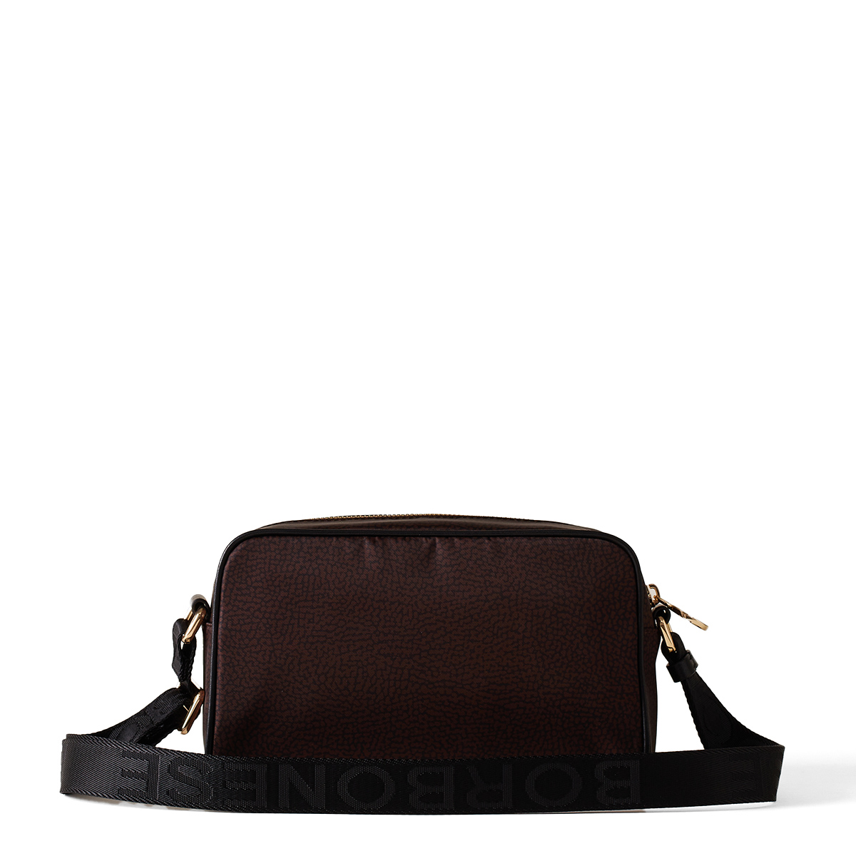 Borbonese Tracollina Small in Nylon Riciclato Testa Moro Nero - 3