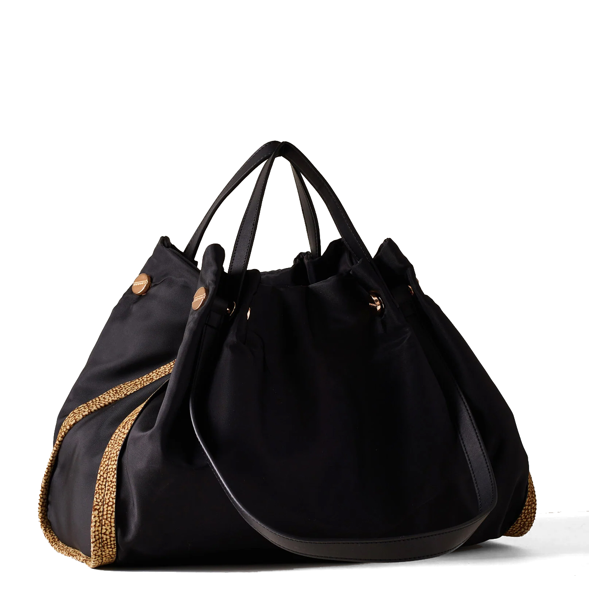 Borbonese New Orbit Large OP Naturale Nero Shopper - 2