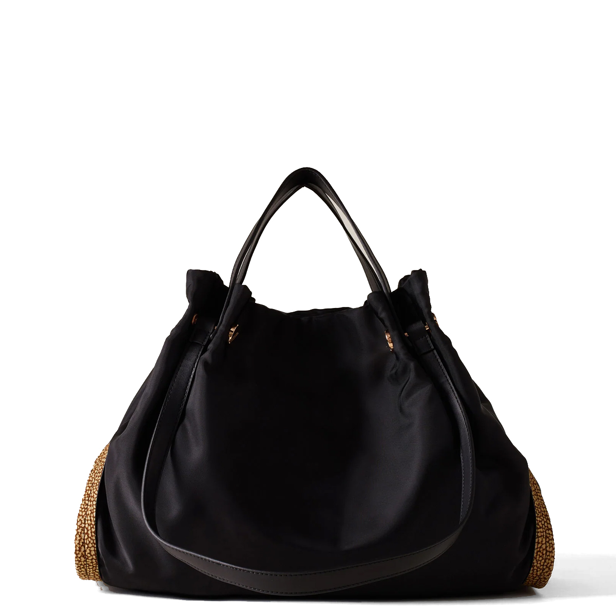 Borbonese New Orbit Large OP Naturale Nero Shopper - 3