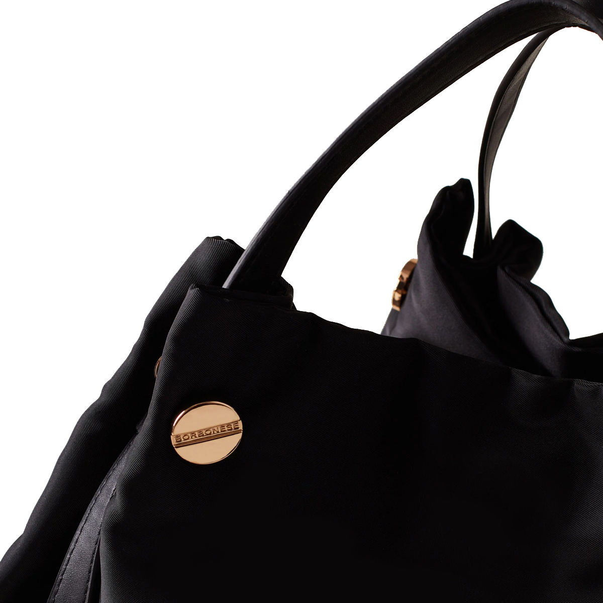 Borbonese New Orbit Large OP Naturale Nero Shopper - 4