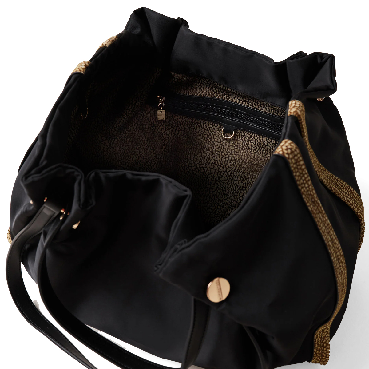 Borbonese New Orbit Large OP Naturale Nero Shopper - 5