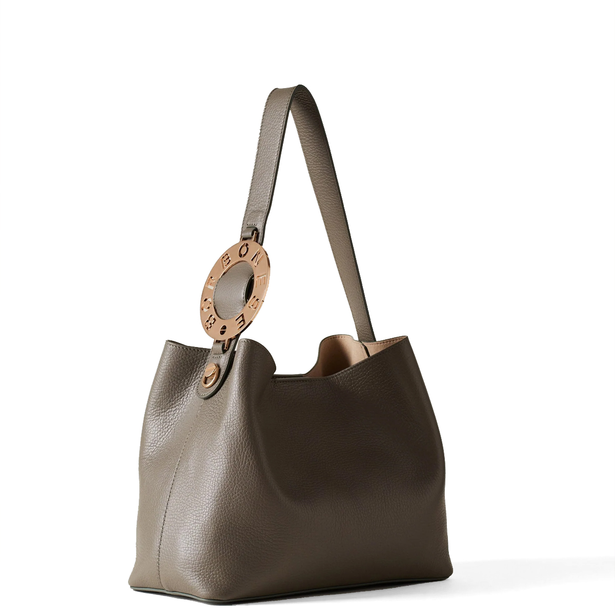 Borbonese Secchiello Small 011 Small Clay Grey - 2 Borbonese Secchiello Small 011 Small Clay Grey - 2