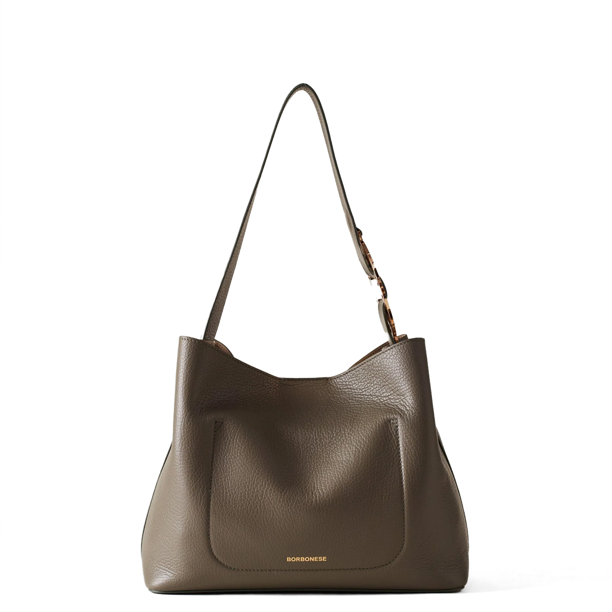 Borbonese Secchiello Small 011 Small Clay Grey - 3 Borbonese Secchiello Small 011 Small Clay Grey - 3