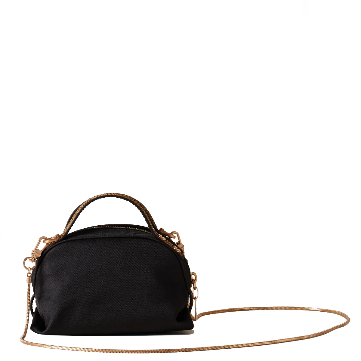 Borbonese Bauletto Sexy Bag Mini Nero OP Naturale - 4