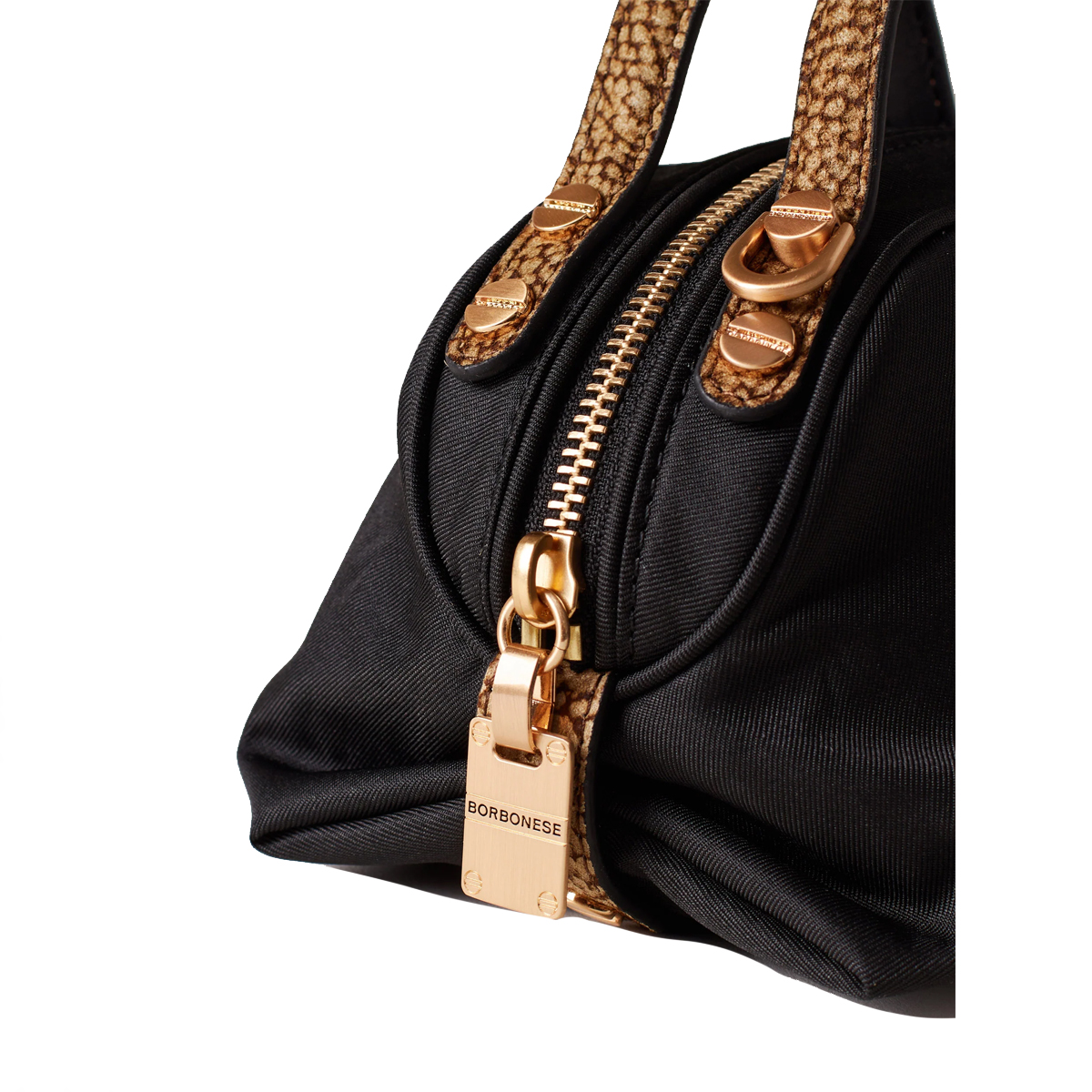Borbonese Bauletto Sexy Bag Mini Nero OP Naturale - 5