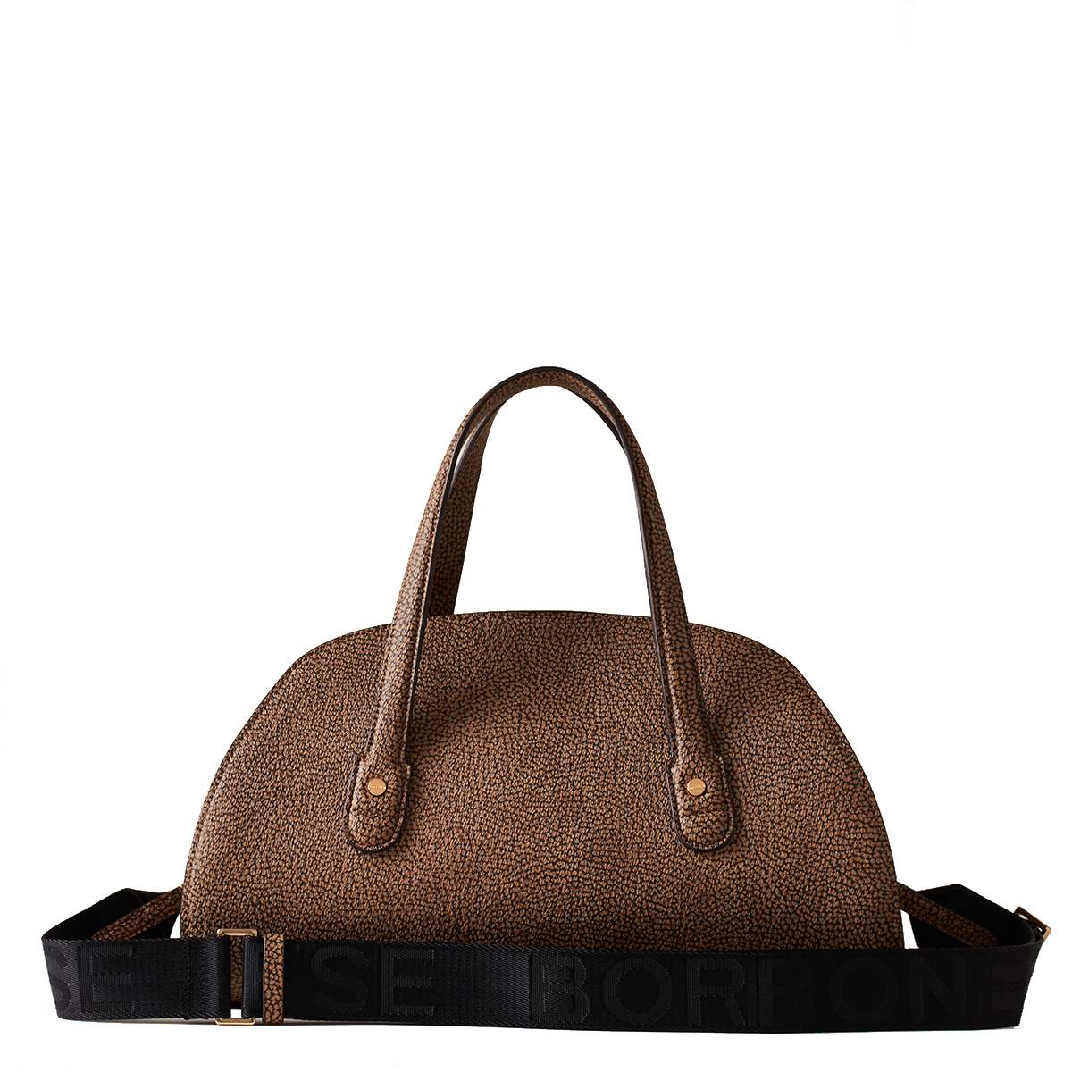Borbonese Borsa a mano Bauletto Medium OP Naturale Nero - 3