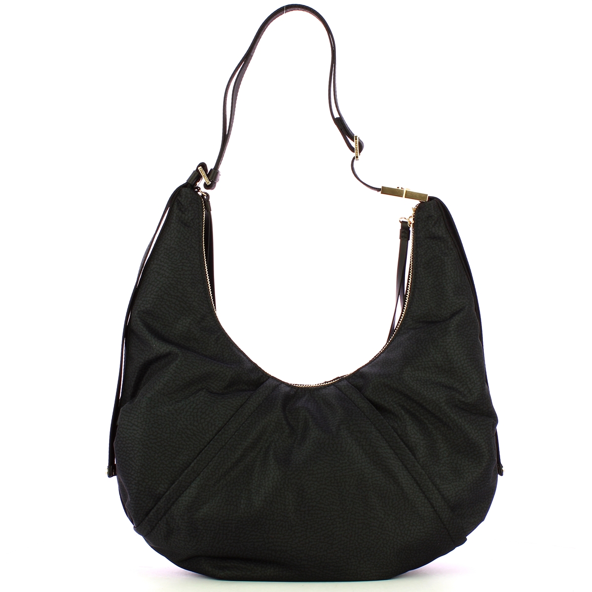 Borbonese Borsa Hobo Medium Dark Black - 3