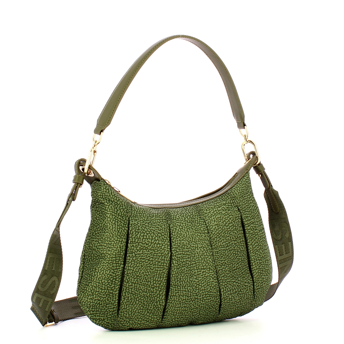Borbonese Sottospalla Hobo Small Verde Militare - 2