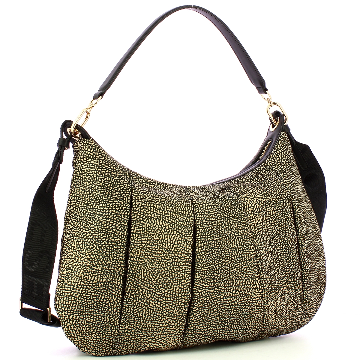 Borbonese Hobo Medium OP Naturale Nero - 2