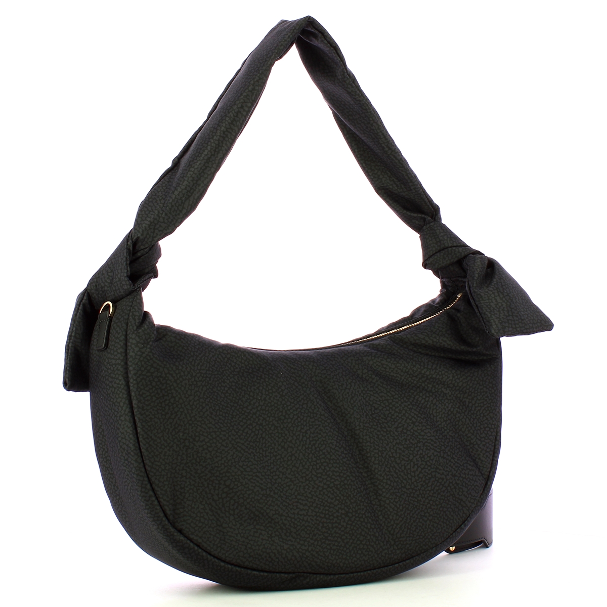 Borbonese Borsa a spalla Hobo Lover Medium Dark Black - 2
