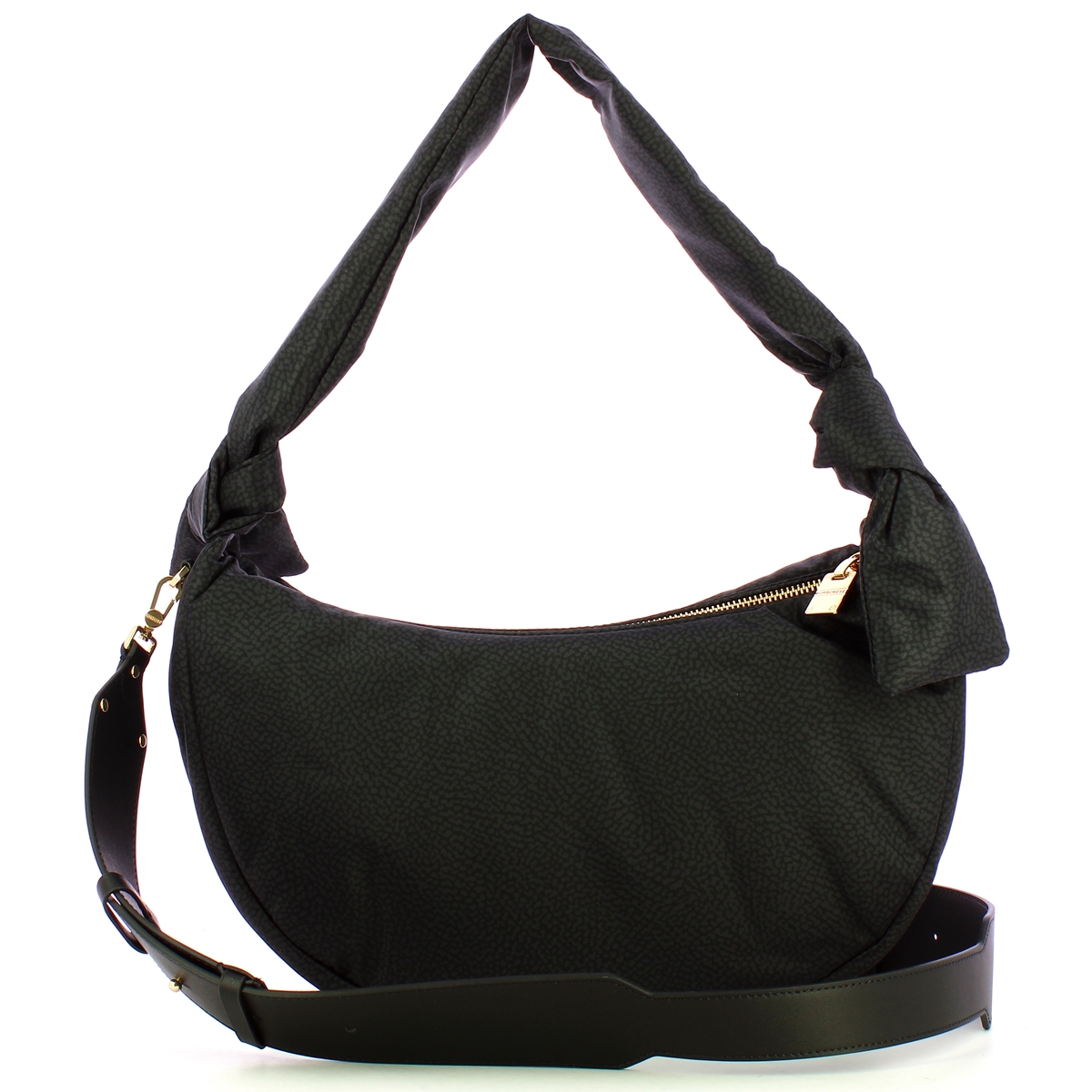 Borbonese Borsa a spalla Hobo Lover Medium Dark Black - 3