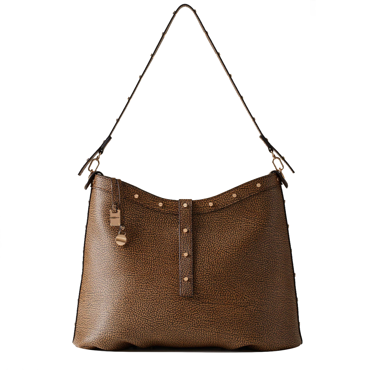 Borbonese Borsa a spalla Metropole Hobo Medium OP Naturale Nero - 1