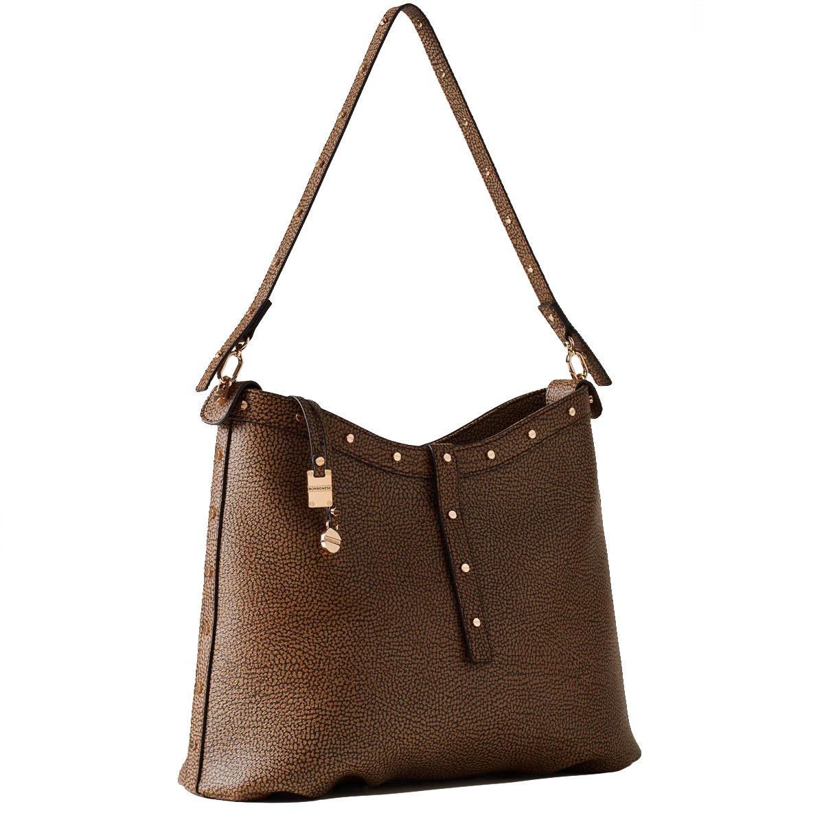 Borbonese Borsa a spalla Metropole Hobo Medium OP Naturale Nero - 3