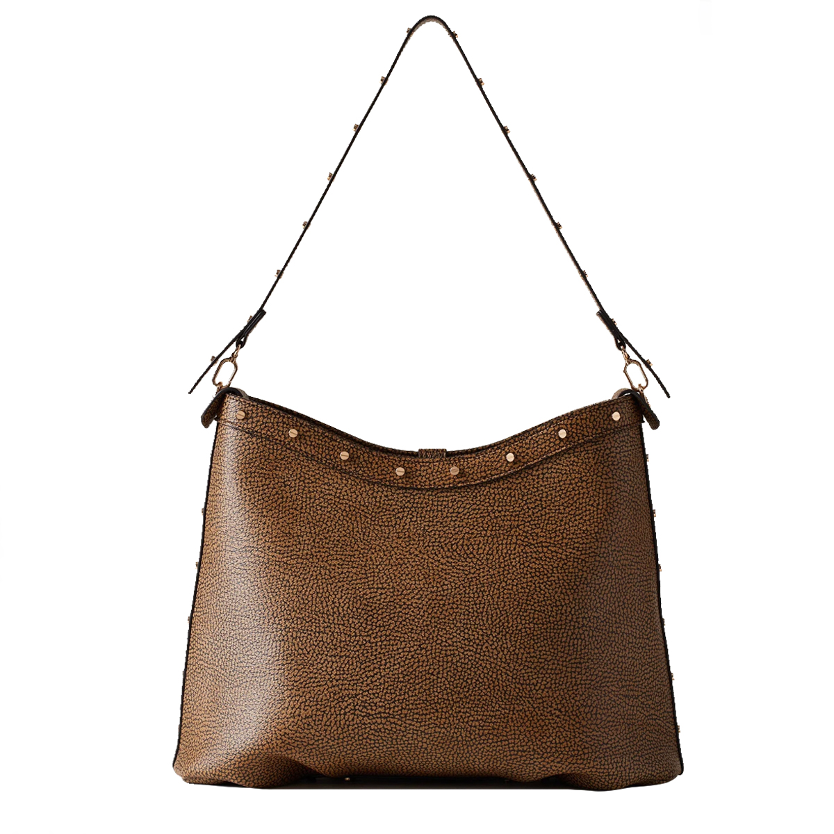 Borbonese Borsa a spalla Metropole Hobo Medium OP Naturale Nero - 4
