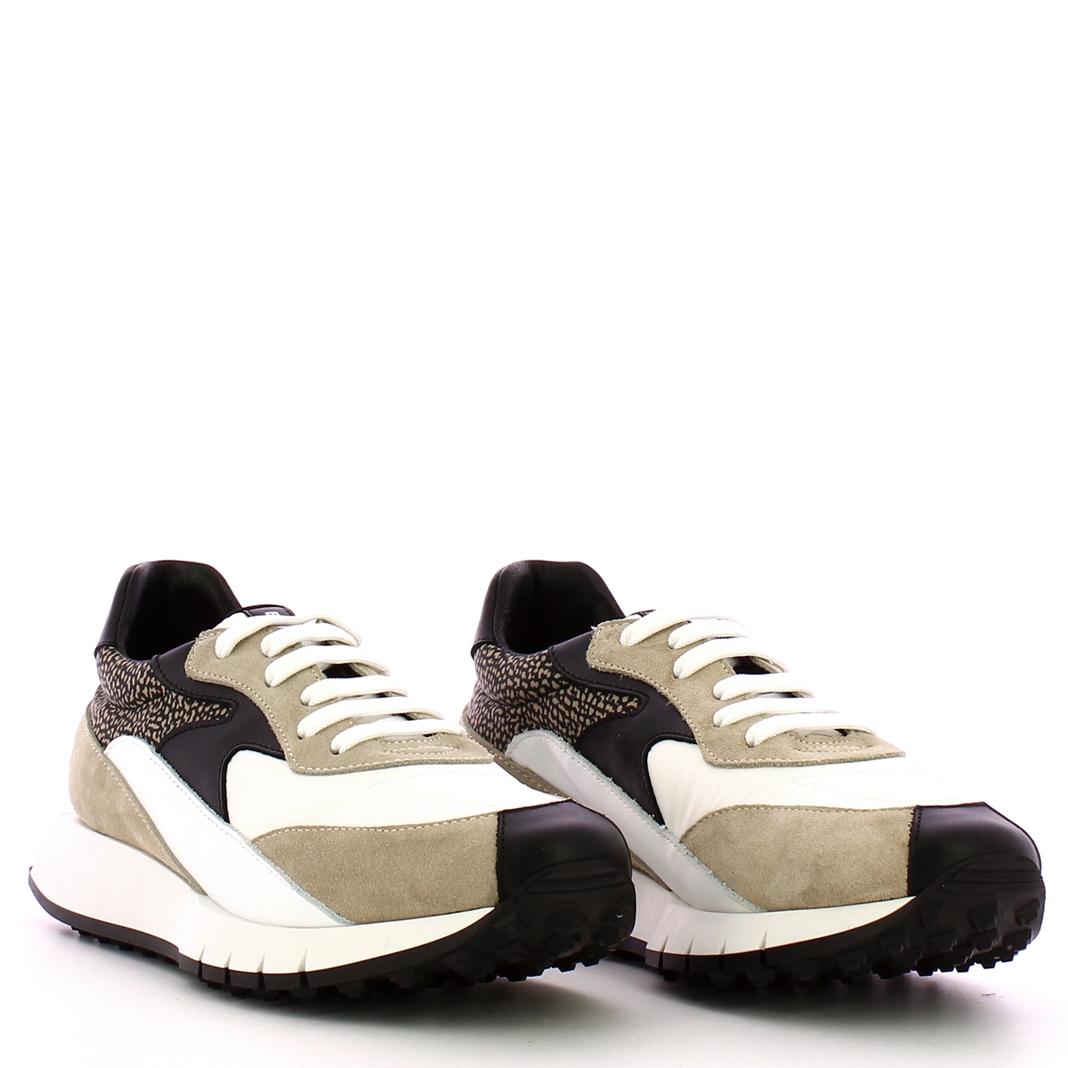 Borbonese Sneakers Beige Bianco OP Naturale - 2