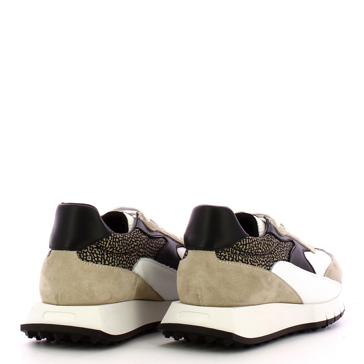 Borbonese Sneakers Beige Bianco OP Naturale - 3