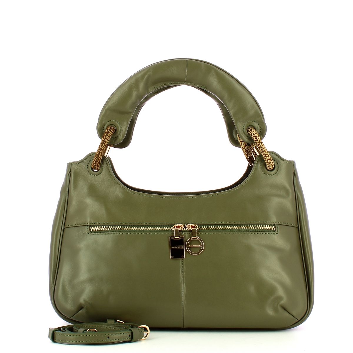 Borbonese Borsa a mano in pelle Clay Grey OP Naturale - 4