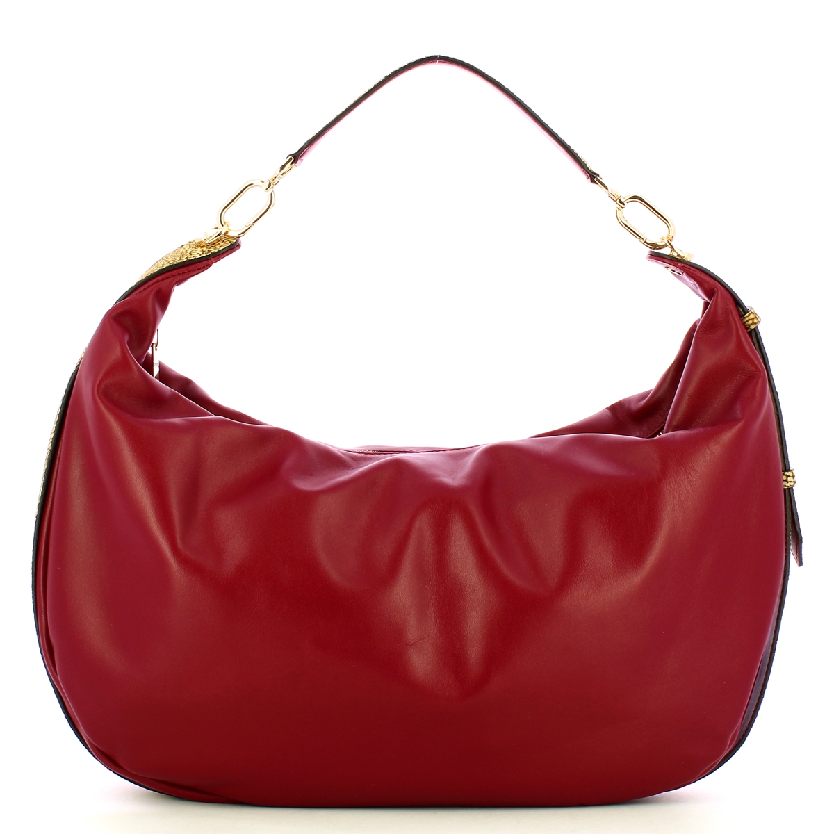 Borbonese Hobo Bag Oyster Large Borgogna OP Naturale - 1