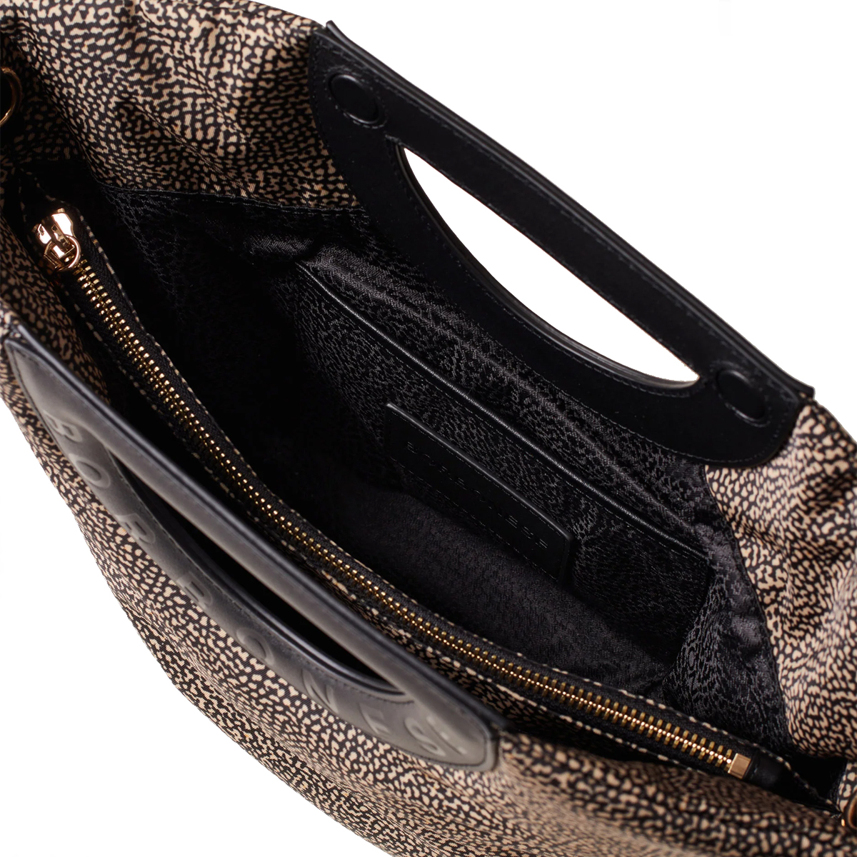 Borbonese Bouche Shopper Small OP Naturale Nero - 5 Borbonese Bouche Shopper Small OP Naturale Nero - 5