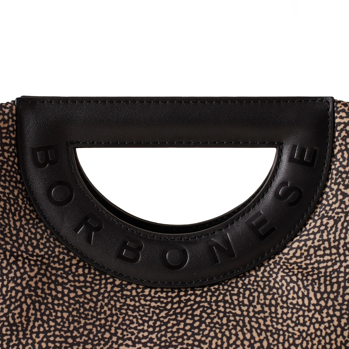 Borbonese Bouche Shopper Small OP Naturale Nero - 6 Borbonese Bouche Shopper Small OP Naturale Nero - 6