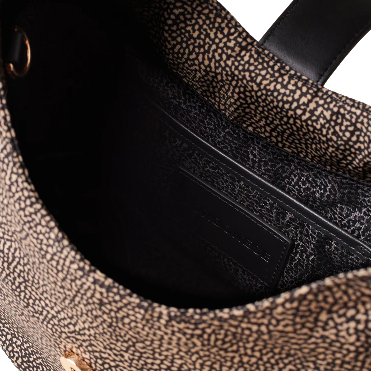 Borbonese Borsa a spalla Eclipse Hobo Small OP Naturale Nero - 4 Borbonese Borsa a spalla Eclipse Hobo Small OP Naturale Nero - 4