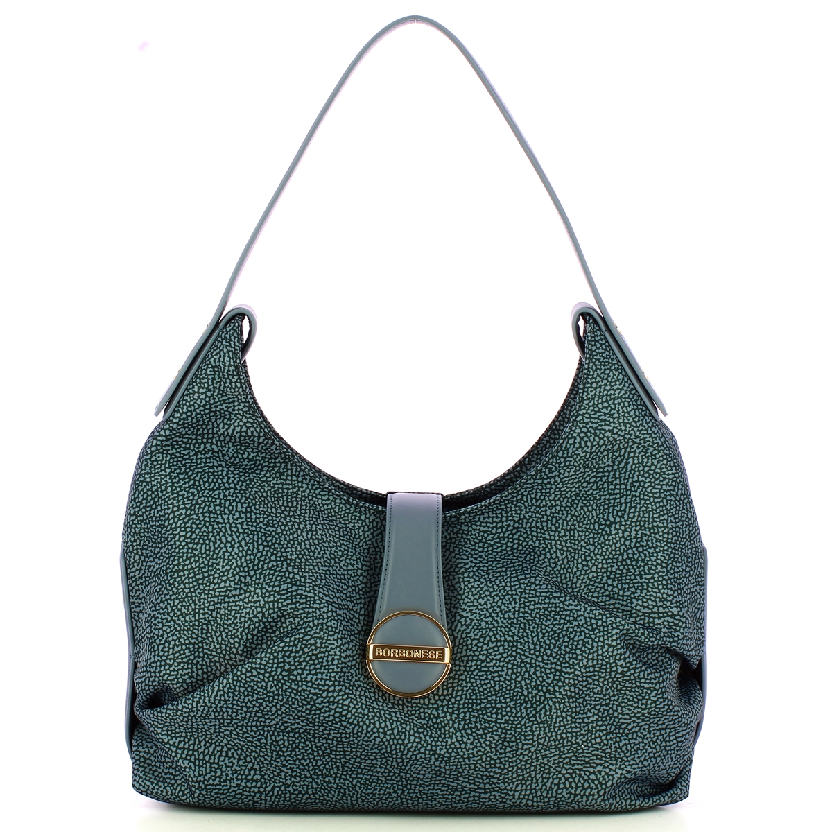 Borbonese Borsa a spalla Eclipse Hobo Medium Denim - 1 Borbonese Borsa a spalla Eclipse Hobo Medium Denim - 1