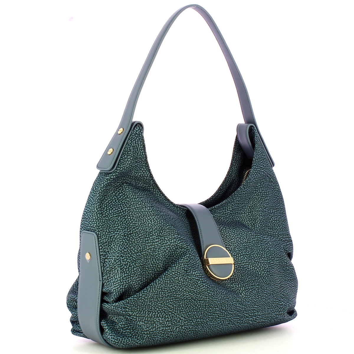 Borbonese Borsa a spalla Eclipse Hobo Medium Denim - 2 Borbonese Borsa a spalla Eclipse Hobo Medium Denim - 2