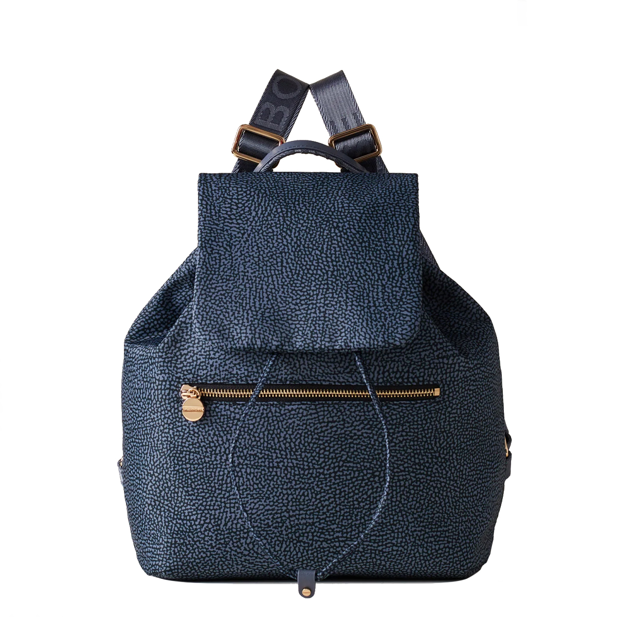 Borbonese Medium Denim Recycled Nylon Backpack - 1