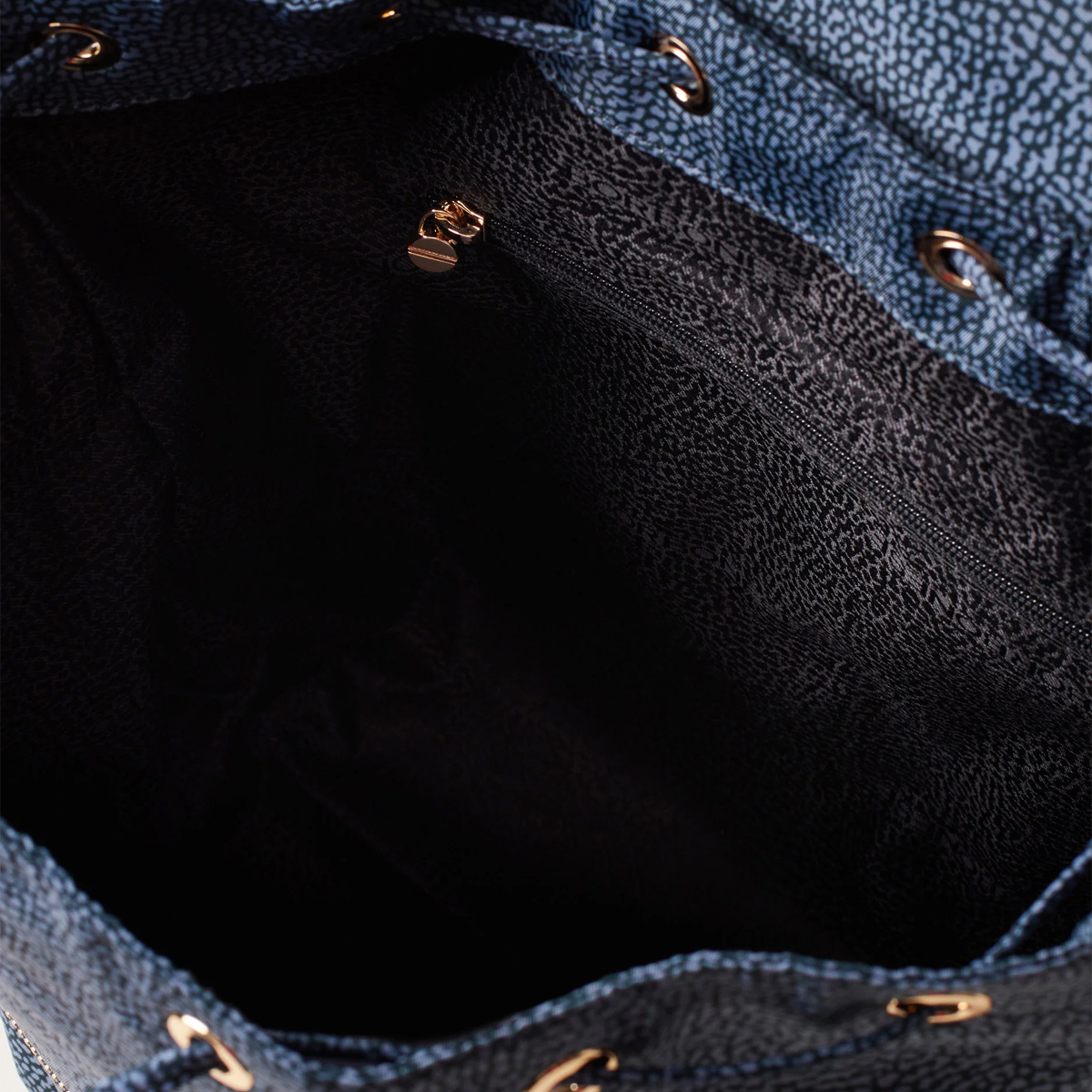Borbonese Medium Denim Recycled Nylon Backpack - 5