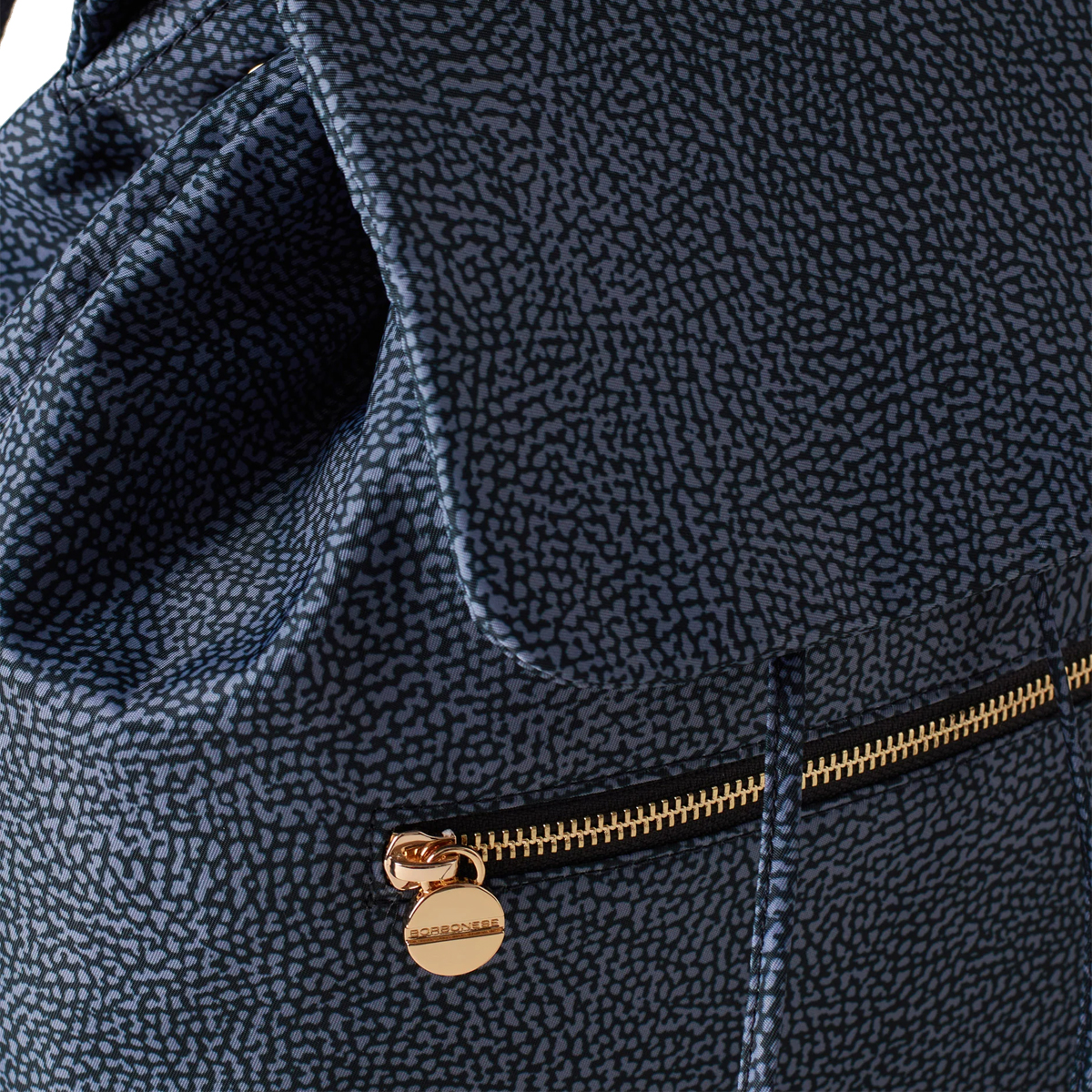Borbonese Medium Denim Recycled Nylon Backpack - 6