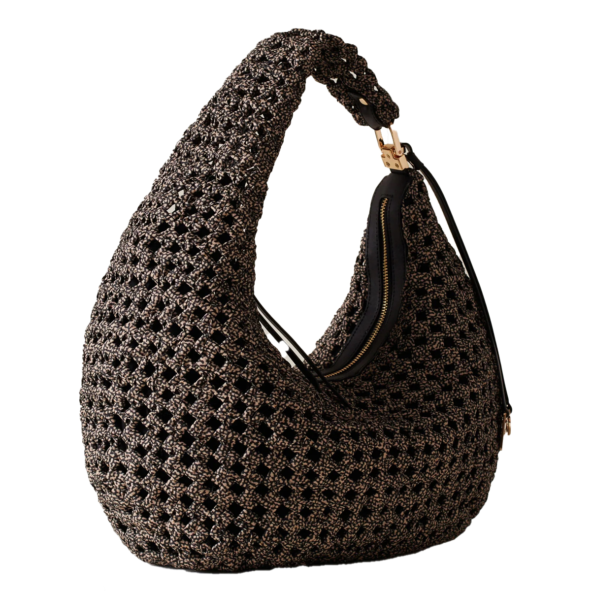 Borbonese Hobo La Nido Medium OP Naturale Nero - 3