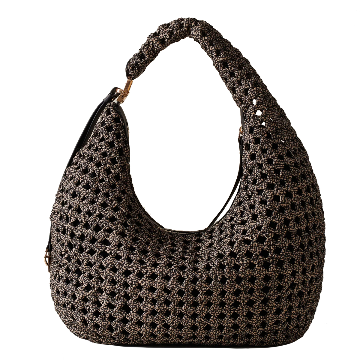 Borbonese Hobo La Nido Medium OP Naturale Nero - 4