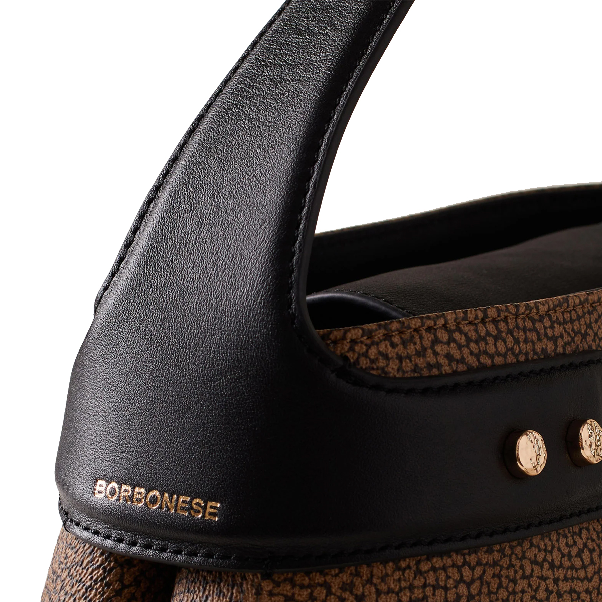 Borbonese Borsa a mano Armor Medium OP Naturale Nero - 5
