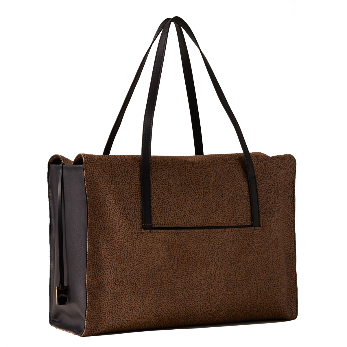 Borbonese Shopping Large OP Naturale Nero - 3 Borbonese Shopping Large OP Naturale Nero - 3