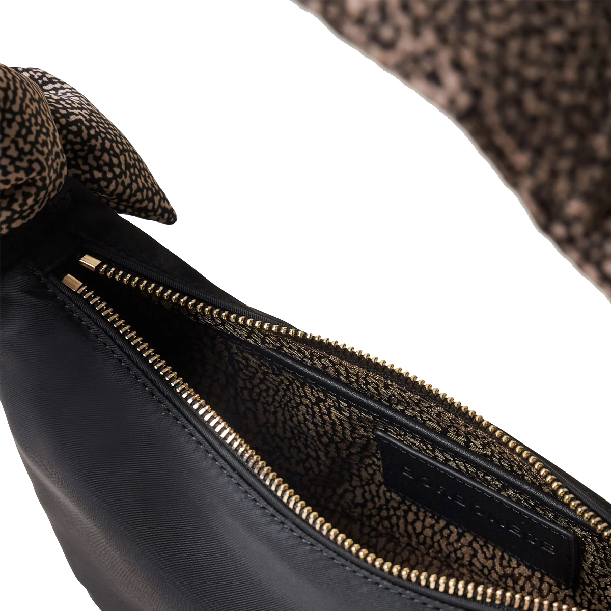 Borbonese Hobo Mini Nero OP Naturale - 5