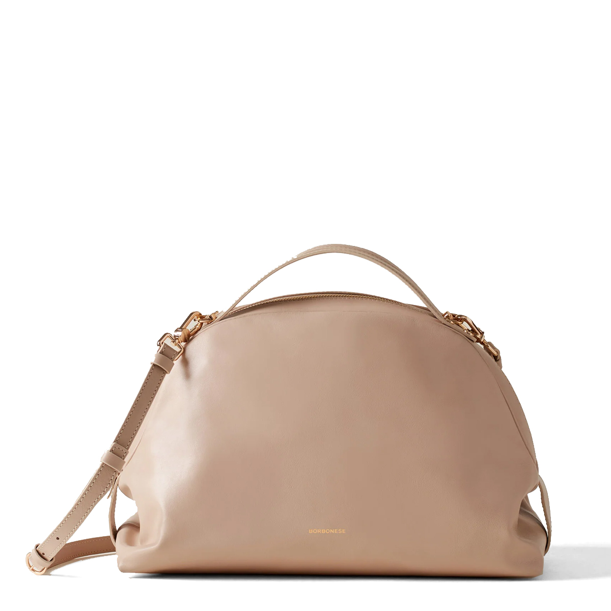 Borbonese Borsa a mano Sexy Bag Medium in pelle Porridge - 1