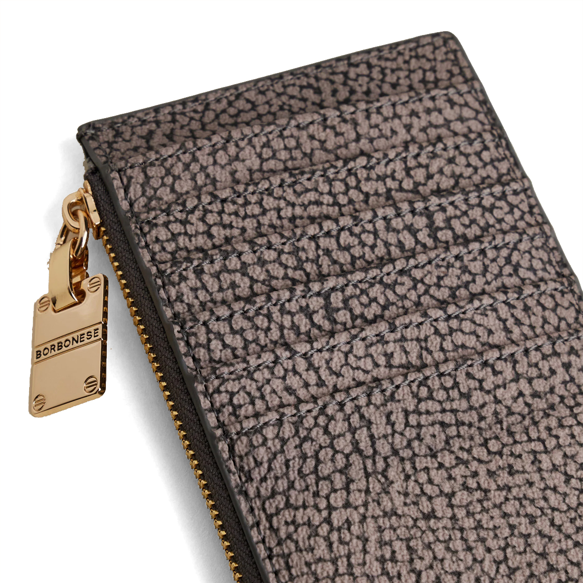 Borbonese Porta Carte di Credito Medium Clay Grey - 3