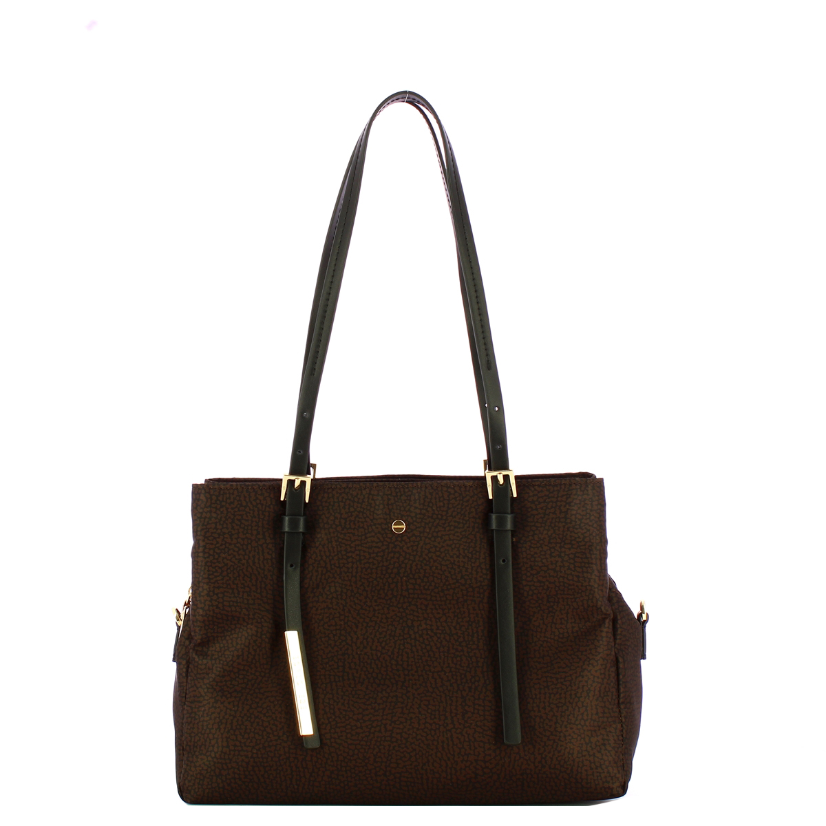 Borbonese Borsa a spalla Medium Testa Moro Nero - 1
