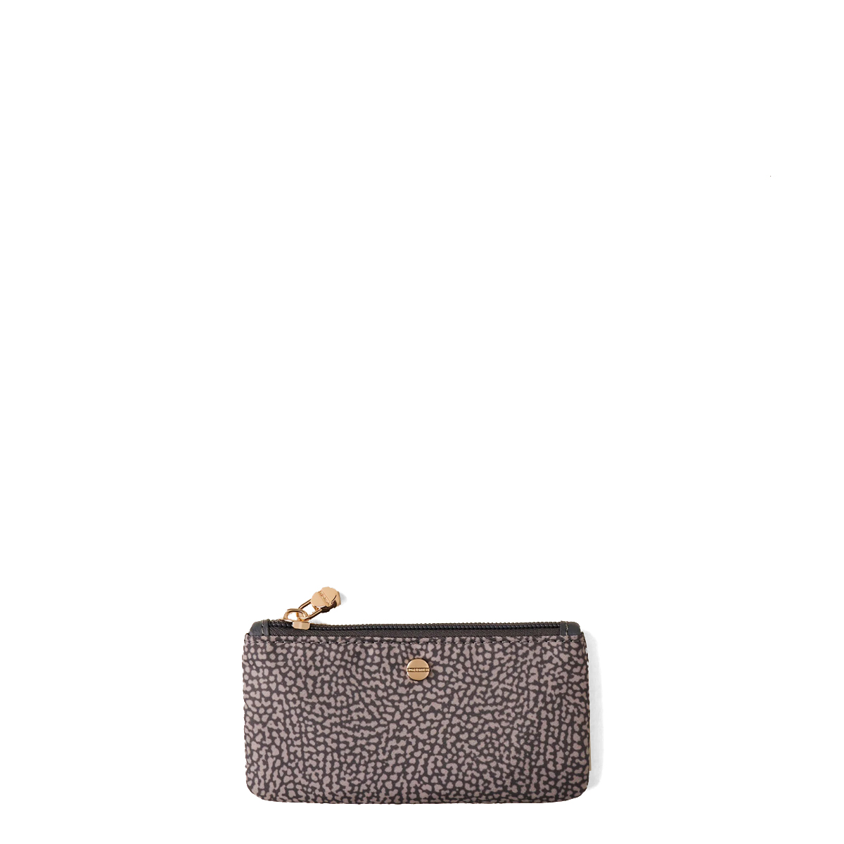 Borbonese Bustina Portachiavi Rettangolare in Nylon Riciclato Clay Grey - 1