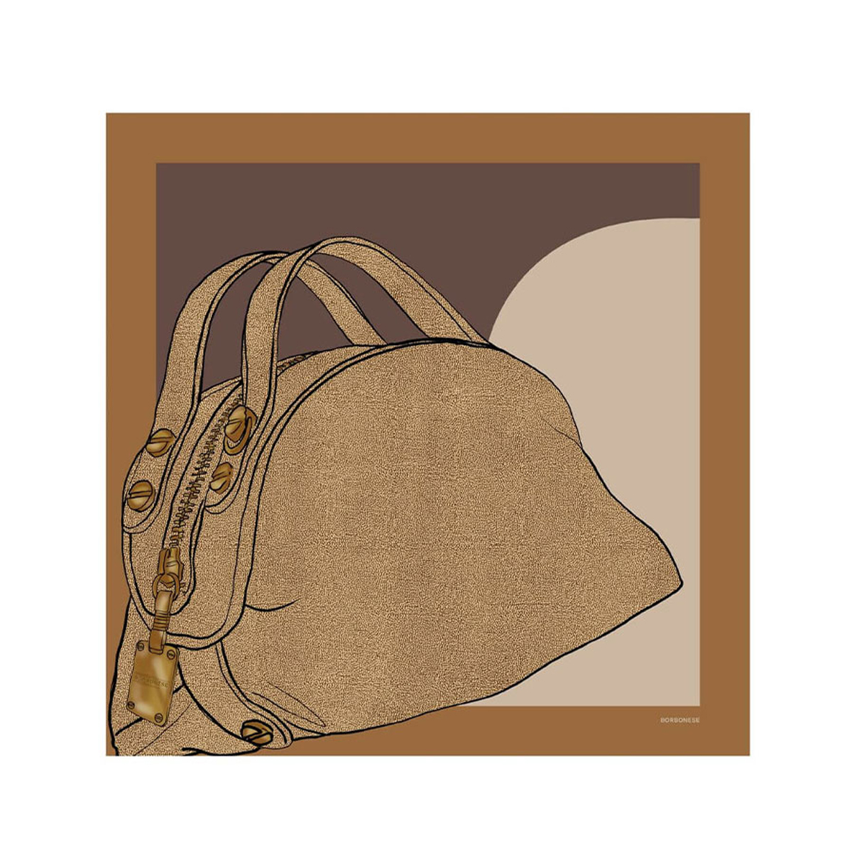 Borbonese Foulard Sexy Bag 90x90 Caramello - 1