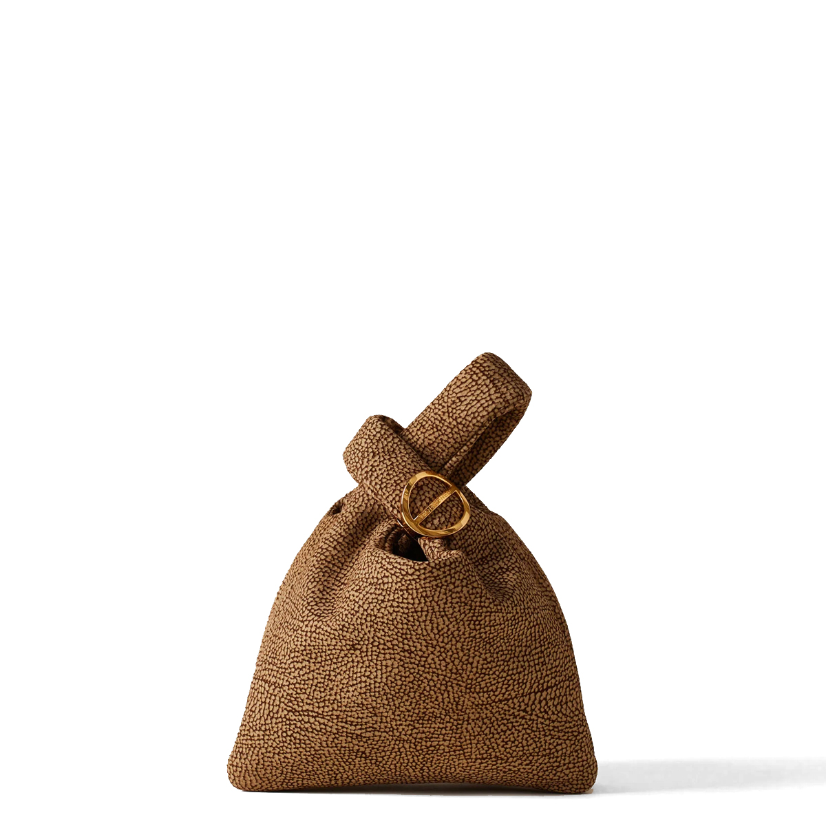 Borbonese Borsa a mano Twinnie Small in camoscio OP Naturale - 1 Borbonese Borsa a mano Twinnie Small in camoscio OP Naturale - 1