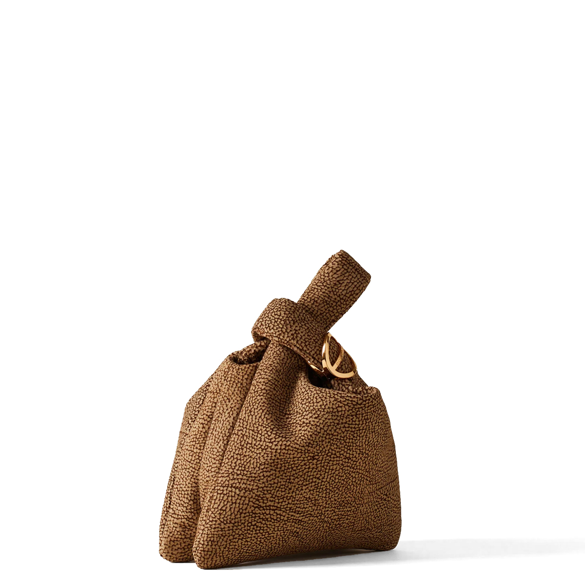Borbonese Borsa a mano Twinnie Small in camoscio OP Naturale - 2 Borbonese Borsa a mano Twinnie Small in camoscio OP Naturale - 2