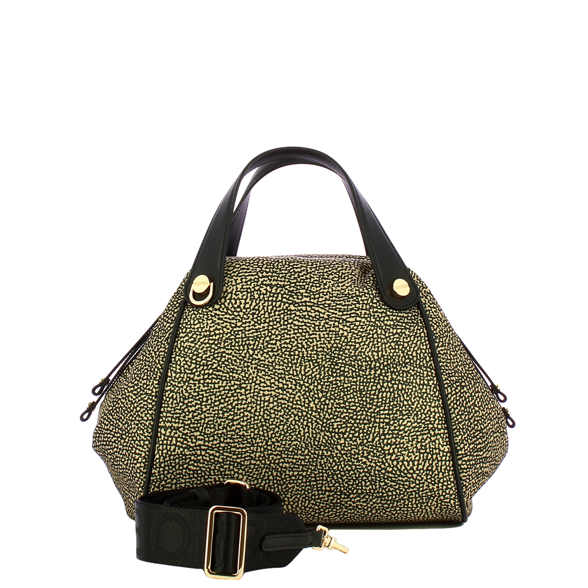 Borbonese Borsa a mano Marie Medium OP Naturale Nero - 4 Borbonese Borsa a mano Marie Medium OP Naturale Nero - 4
