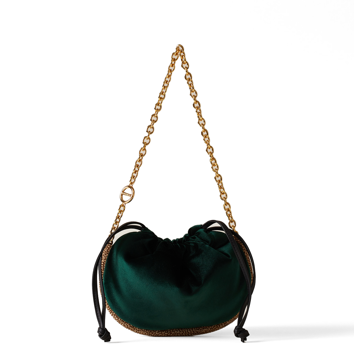 Borbonese Mini Borsa Coquille Alloro OP Naturale - 1 Borbonese Mini Borsa Coquille Alloro OP Naturale - 1